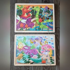 Melissa & Doug Wooden Puzzles Lot Of 2